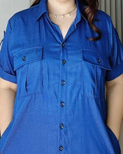 Load image into Gallery viewer, *Elena Plain Soft Denim Dress 0096