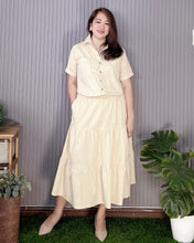 Load image into Gallery viewer, Iris Premium Linen Top and Skirt 0003