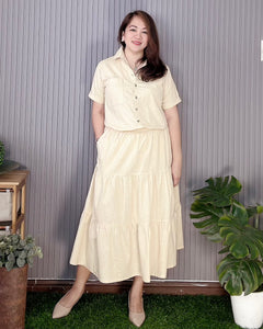 Iris Premium Linen Top and Skirt 0003