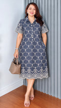 Load image into Gallery viewer, Gail Embroidered Denim Dress 0003