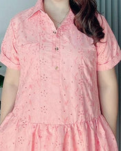 Load image into Gallery viewer, *Ara Eyelet Peach Dress 0002