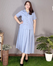 Load image into Gallery viewer, Trisha Premium Linen  Top and Skirt Coordinates 0004