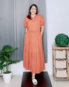 Bianca Maxi Plain Dress 0087