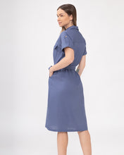 Load image into Gallery viewer, Elena Premium Linen Denim Blue Dress 0067