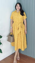Load image into Gallery viewer, *Ara Eyelet Mustard Dress 0031