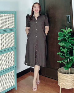 *Amor Filipiñana Premium Linen Dress 0014