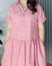 Load image into Gallery viewer, *Ara Eyelet Oldrose Dress 0004