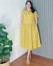 Load image into Gallery viewer, *Ara Premium Linen Mustard Dress 0007