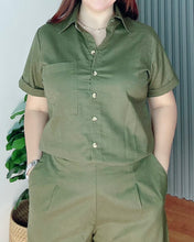 Load image into Gallery viewer, *Monique Premium Linen Army Green Coordinates 0013