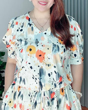 Load image into Gallery viewer, *Andi Drawstring Printed Dress 0046