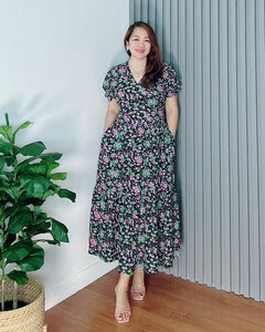 *Ariana Printed Maxi Dress 0100