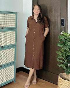 Nica Plain Choco Tunic Dress 0097