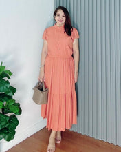 Load image into Gallery viewer, *Bela Maxi Plain Salmon Dress 0161