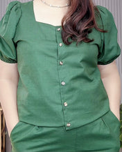 Load image into Gallery viewer, Sale! Jaimee Premium Linen Emerald Green  Coordinates 0019