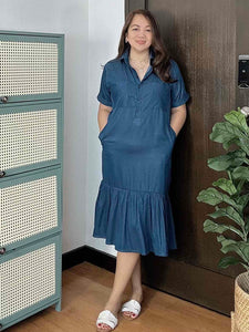 Giana Plain Soft Denim Dress 0094