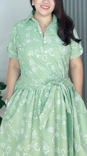 Load image into Gallery viewer, *Ara Eyelet Sage green Dress 0030