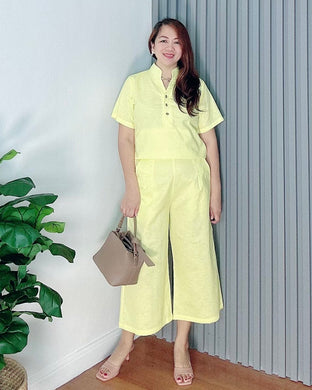 *Justine Yellow Premium Linen Coordinates 0019
