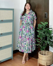 Load image into Gallery viewer, *Dahna Drawstring Printed Dress 0328