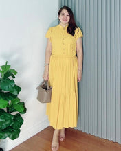Load image into Gallery viewer, *Bela Maxi Plain Mustard Dress 0160