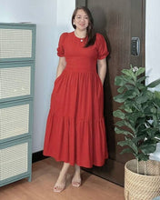 Load image into Gallery viewer, Atasha Maxi Plain Red Dress 0047