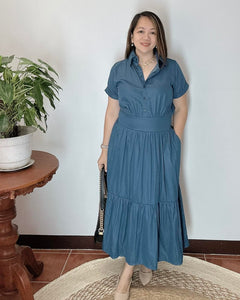 Lysa Plain Maxi Soft Denim Dress 0001