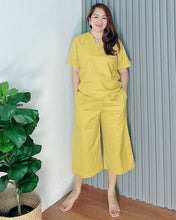 Load image into Gallery viewer, *Ada Plain Mustard Premium Linen Coordinates 0037