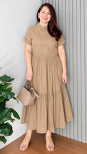 Load image into Gallery viewer, *Selena Cotton Linen Brown Dress 0044