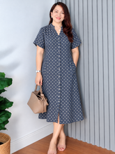 Load image into Gallery viewer, Eve Premium Polka Denim Dress 0003