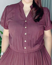 Load image into Gallery viewer, *Anika Maxi Plain Mahogany Dress 0004