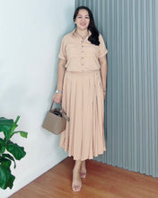 Load image into Gallery viewer, Trisha Plain Soft Linen Top and Skirt Coordinates 0034