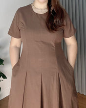 Load image into Gallery viewer, Belle Plain Cotton Linen Dress 0002
