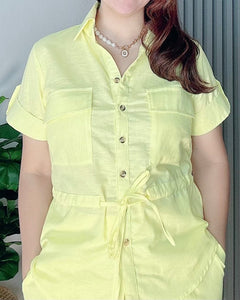 *Ingrid Premium Linen Yellow Coordinates 0010