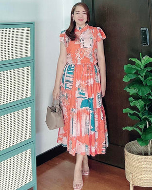 *Bela Maxi Printed Dress 0132