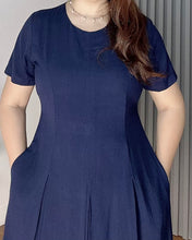 Load image into Gallery viewer, Belle Plain Soft  Linen Dress 0004