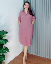 Load image into Gallery viewer, *Lara Plain Cotton Linen Dress 0077