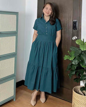 Load image into Gallery viewer, Lysa Plain Bluegreen Dress 0010