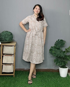 Katie Eyelet Taupe Dress 0033