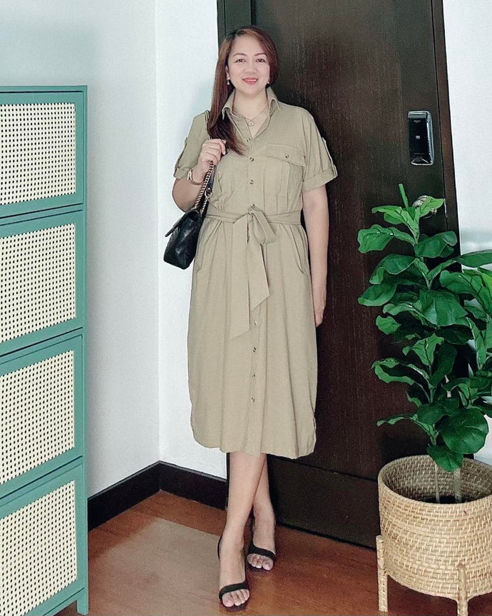 *Elena Premium Linen Dress 0090