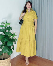 Load image into Gallery viewer, *Lysa Maxi Premium Linen Mustard Dress 0069