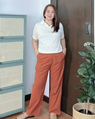 Vika Plain Rust Pants 0010
