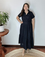 Load image into Gallery viewer, Lysa Premium Linen Maxi Navy Blue Dress 0003