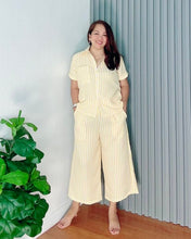 Load image into Gallery viewer, *Monique Stripe Yellow Linen Coordinates 0025