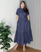 Load image into Gallery viewer, *Selena Plain Soft Denim Maxi Dress 0039