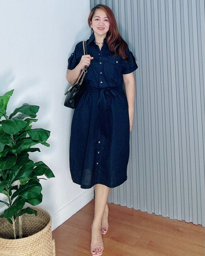 *Elena Premium Linen  Dress 0093