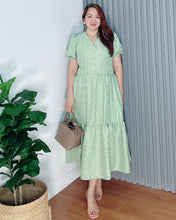 Load image into Gallery viewer, *Ariana Sage Cotton Eyelet Dress 0094