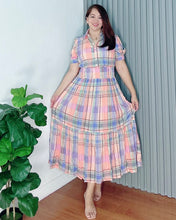 Load image into Gallery viewer, *Diana Maxi Checkered Dress 0123