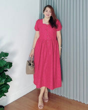 Load image into Gallery viewer, *Aubrey Eyelet Red Dress 0132