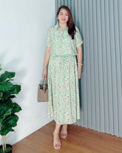 Load image into Gallery viewer, *Dahna Drawstring Printed Dress 0354