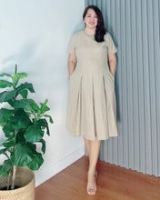 Load image into Gallery viewer, Belle Premium Linen Beige Dress 0017