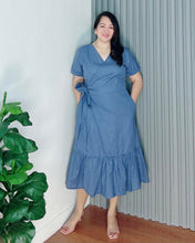 Load image into Gallery viewer, Mara Premium Linen Overlap Dress 0027